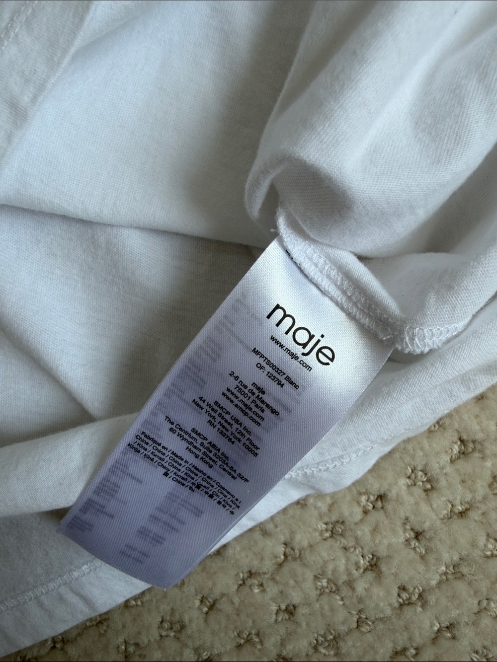 Maje Short Sleeve Puff-Sleeve Tee - Picture 3 of 4